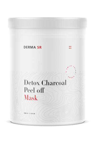 Masque Detox Charcoal Peel off dans un grand pot de crème en plastique